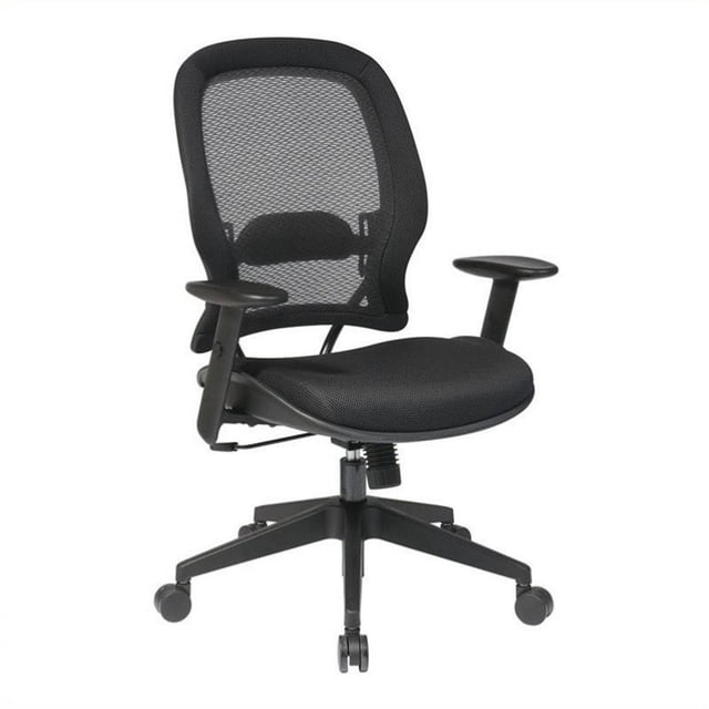 Scranton & Co Chaise de Bureau Dossier et Siège en Maille Noir