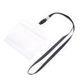 thumbnail image 4 of 20pcs Clear PVC Waterproof Employee ID Holder Transparent Badge Holder with Rope (Black), 4 of 4