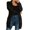 Black1, variant on Jalioing Womens Lightweight Sweater Fall Open Front Outwear Casual Loose Long Sleeve Knit Coat