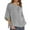 Black, variant on MIXUE Womens Summer Tops Linen Solid Color Striped Round Neck 3/4 Sleeve Loose Pullover Tshirts Streetwear,Red,XL