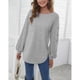 thumbnail image 1 of Top Femenino, Cuello Redondo, Amigable Con La Piel, Dobladillo Suelto, Camiseta Larga Para Mujer, Cómoda Para La Oficina Para Acampar ANGGREK  Otros, 1 of 5