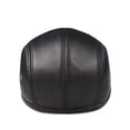 thumbnail image 3 of Brown Mens Beret Cowskin Leather Hats For Men British Retro Autumn Winter Male Ivy Flat Cap ,Fashion, 3 of 3