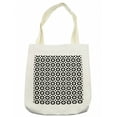 thumbnail image 1 of Abstract Tote Bag, Minimalist Pattern Repetitive Concentric Circles on Plain Background, Cloth Linen Reusable Bag for Shopping Books Beach and More, 16.5" X 14", Cream, by Ambesonne, 1 of 2