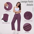 thumbnail image 3 of Women's High Waist Lounge Pants Wide Leg Yoga Sweatpants Loose Casual Pockets Drawstring Workout Joggers Pants, 3 of 7