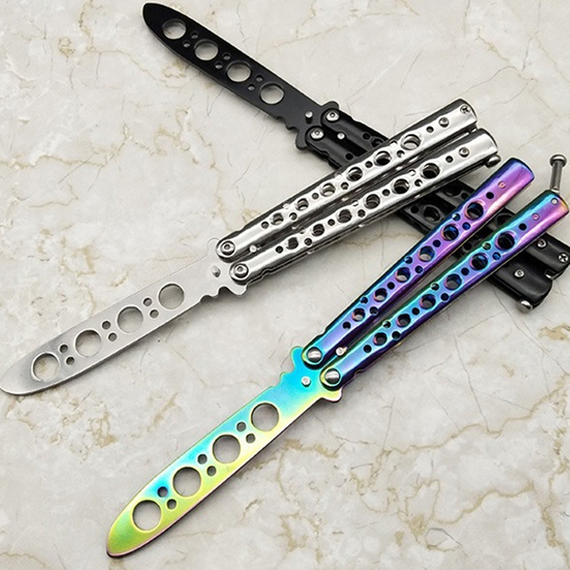NK Butterfly Knife Trainning Practice Comb Unsharpened Blade for