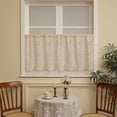thumbnail image 2 of Namzi Beige Half Window Curtains - Cafe Curtains with Rod Pocket, 180*60 - 2 slice Durable Polyester Fabric for Curtains , Ideal for Kitchen, Dining Room, Small Windows Decor.Style A, 2 of 5