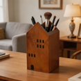 thumbnail image 4 of House Shaped Wooden Pen Container Cute Desk Organizer For Pens Pencils And Office Supplies, 4 of 6