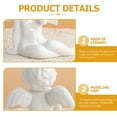 thumbnail image 4 of Angel Figurine Ceramic Angel Statue Wedding Decoration European Style Home Desktop Decor, 4 of 6