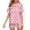 Pink, variant on TSADFHJI Women Robes Long Cute Womens Silk Satin Pajamas Set Two Piece Pj Sets Sleepwear Loungewear Button down Pj Sets M Dark Blue