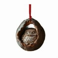 thumbnail image 3 of Festival Owl Styles Christmas Tree Hanging Ornament Craft of Sturdy 2D Acrylic Accessory for Home Decoration Use, 3 of 5
