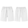 thumbnail image 6 of HAOTAGS Boys Uniform Shorts (5-15) Elastic Waist School Shorts with Pockets White Size 7-8 Years, 6 of 9