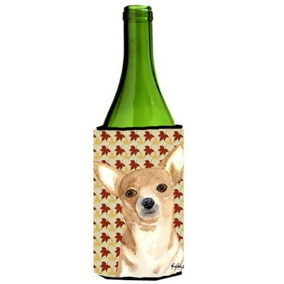 Chihuahua Fall Leaves Wine bottle sleeve Hugger 24 oz.