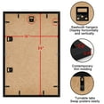 thumbnail image 3 of ELSKER&HOME 16x24 Poster Frame 3 pack, Black Picture Frame Display Poster 12 x 18 with Mat or 16 x 24 Without Mat, Horizontal and Vertical Wall Mounting, 3 of 7