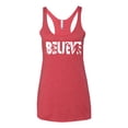 thumbnail image 2 of Wild Bobby Believe Bigfoot Aliens Women Tri-Blend Racerback Tank Top, 2 of 6
