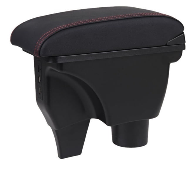Reposabrazos de consola central de cuero para automóvil de repuesto para Suzuki SX4 2008 2009 2010 2011 2012 2013 2014 2015 2016 2017 (no compatible con SX-4 S-Cross) Caja de almacenamiento