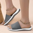 thumbnail image 2 of Indoor Slippers for Women Open Toe Knitted Mesh Slip on Slippers Comfortable Summer Casual Lightweight Breathable Slippers, 39, 2 of 7