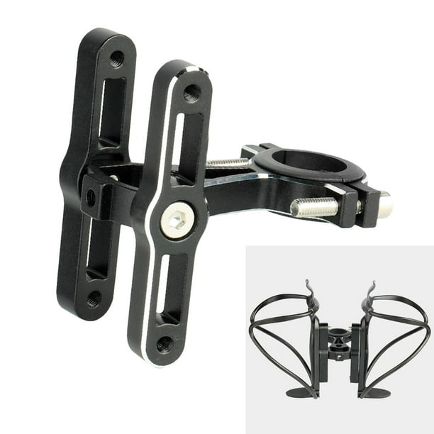 Portabotellas de agua DYNWAVEMX Soporte para manillar de bicicleta Portavasos para bicicleta de Carretera Negro doble