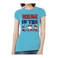 thumbnail image 1 of Womens Made in USA Short-Sleeve T-Shirt - Turquoise - 2X-Large, 1 of 1