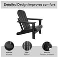 thumbnail image 3 of Algherohein Folding Adirondack Chair Set of 2 HDPE Outdoor Patio Furniture Black, 3 of 10