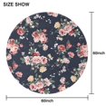 thumbnail image 6 of Pioneer Flower Floral Print Pattern Round Tablecloth 60"x60",Wrinkle Wipeable Table Cloth for Kitchen Dining Room Picnic Patio Party, 6 of 6
