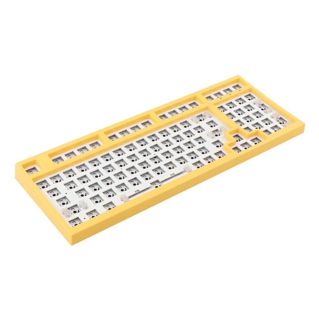 Kit de teclado mecánico de 98 teclas intercambiables en caliente con luz RGB Amarillo