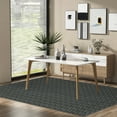thumbnail image 3 of Geetinfly 10*13FT Area Rugs 1150Gsm 100% Polyester Rug 350Gsm Pile Weight Pearl Pile Washed Back Folding Simulation Printed Carpet - Modern - Herringbone Imitation Linen Black tone, 3 of 8