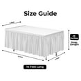 thumbnail image 6 of 6-Pack of Exquisite White Plastic Table Skirts - Each 14 Ft. Long x 29 Inch Wide, 6 of 9
