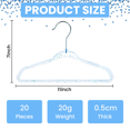 thumbnail image 2 of Concepts Baby Hangers, Blue Acrylic Glitter Infant Hangers with Chrome Hook - Space-Saving Clothes Hanger, 40-Pack, 2 of 6