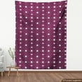 thumbnail image 4 of Ambesonne Abstract Fabric by the Yard Upholstery, Triangles Squares Geometry, 2 Yards, Dark Magenta and Camel, 4 of 5