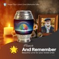 thumbnail image 4 of Yatskia Rainbow Rainy Peacock Small Cremation Urns for Human Ashes Adult Mother and Father, Mini Funeral Urn for Adult Ashes, (Monar Pack of 1, 3 Inch), 4 of 8