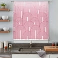 thumbnail image 5 of Red Ombre Sheer Curtains 63 Inches Long, Farmhouse Stripes Modern Abstract Art Light Filering Curtains, Breathable Simi Curtain Privacy Drapes for Living Room Bedroom Lightweight Window Treatment, 5 of 9