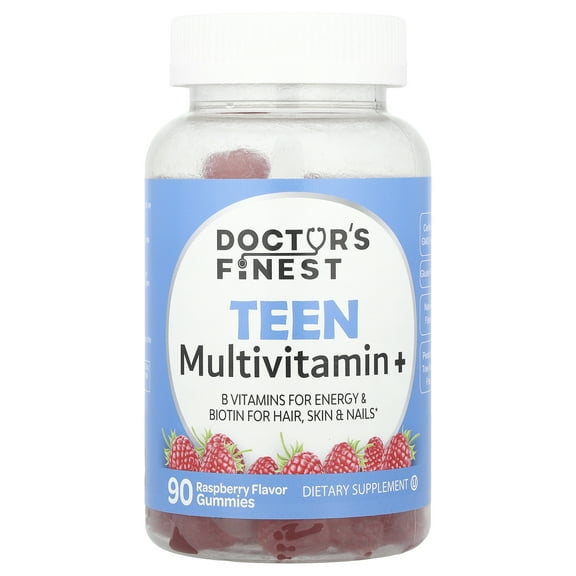 Doctor's Finest Multi Vitamin for Teens, Raspberry, 90 Gummies