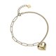 thumbnail image 1 of Pulsera brillante con forma de estrella en forma de corazón, estilo japonés y coreano, chapado en oro, estilo de lujo ligero para mujer en--|Código de modelo 254, 1 of 2