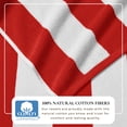 thumbnail image 3 of 100% Cotton Cabana Striped Oversized Beach & Pool Towels (4 Pack - 35" x 70", Red), 3 of 6