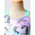 thumbnail image 4 of iiniim Kids Girls Horse Stars Print Swimsuit Bathing Suit One Piece Beach Swimwear Size 4-16 Watercolor 16, 4 of 7