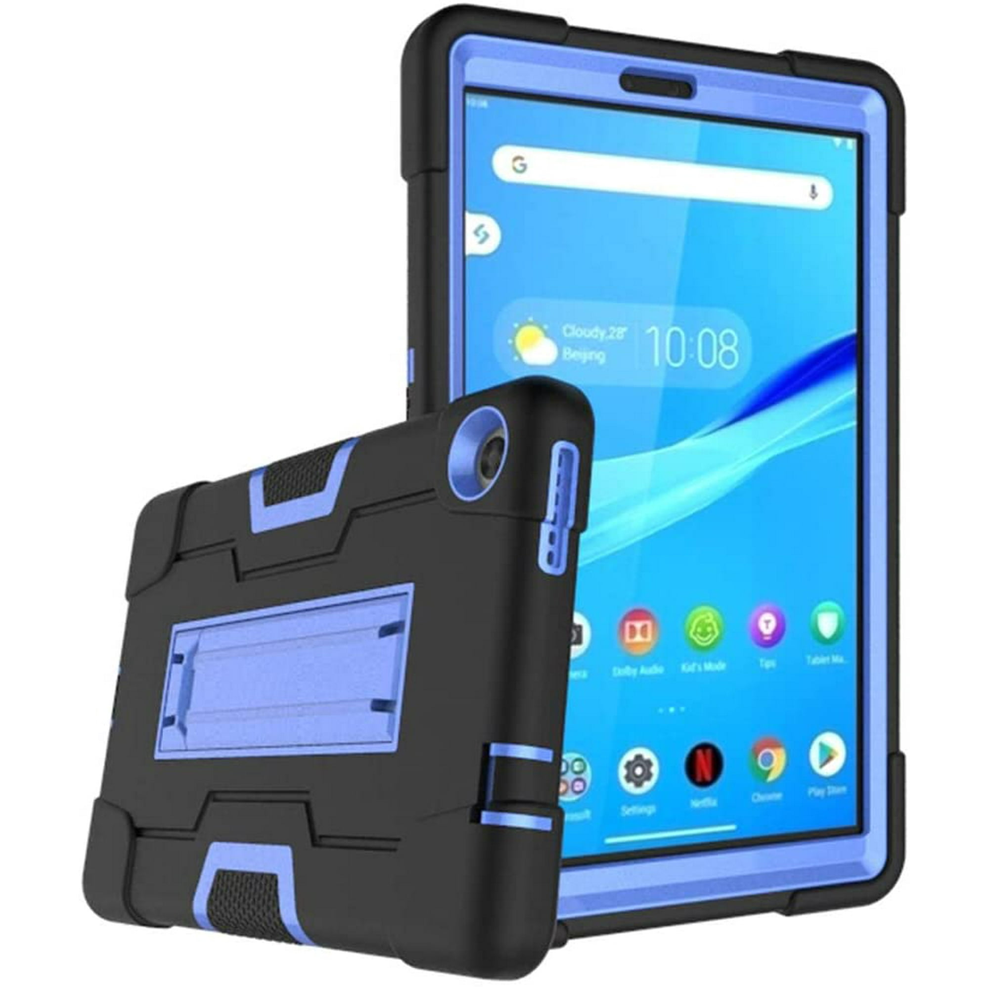 Mignova for Lenovo Tab M8  Inch Case,Hybrid Three Layer Full-Body  Shockproof Armor Defender Full-Body Rugged Protective Case Cover with Stand  for Lenovo Tab M8/M8 Smart Tab  Tablet (Black/Blue) | Walmart
