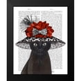 thumbnail image 2 of Fab Funky 20x24 Black Modern Framed Museum Art Print Titled - Cat, Black with Fabulous Hat, 2 of 5