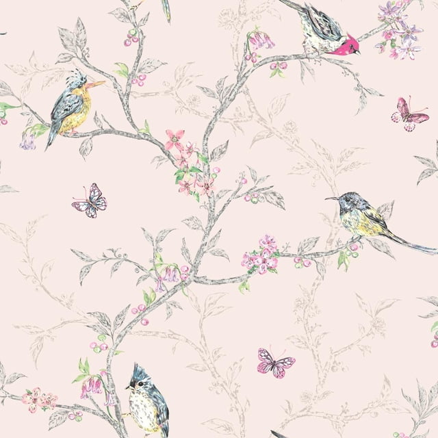 World of Wallpaper - Papel Pintado de Pared Diseño Phoebe (Rosa Colorete)