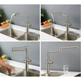 Pot Filler Kitchen Faucet with Drinking Water Brass Dual Handle Cold