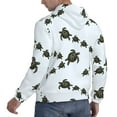 thumbnail image 3 of KLL Sea Turtle Print Mens Hoodie Long Sleeve Casual Pullover Hooded Sweatshirt Fashion Drawstring Hoodies with Pocket-3X-Large, 3 of 6