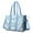 LightBlue Dinosaurs Stars-1, variant on Teacher Tote Bag,LightBlue Dinosaurs Trees Pattern Teacher Utility Tote Bag,Large Work Tote Bags for Women with Multiple Pockets,Top Zipper Closure,13.8x10.6x6.7 Inch