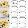thumbnail image 1 of MYG 10PCS Mini Aluminium Oval Egg Shape Cheese Cake Rings Half-cooked Molds Bread, 1 of 9