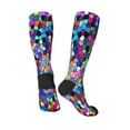 thumbnail image 4 of Bingfone Compression Socks For Women And Men Long Socks For Running Athletic Cycling Nurse-Colorful Tie Dye Stained Glass 2, 4 of 9