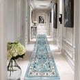 thumbnail image 4 of MJIAexp 2'x10' Boho Floral Kitchen Runner Rug Machine Washable Runner Rug Non-Slip Rubberback Hallway Runner Laundry Rug Throw Carpet for Living Room Bedroom Dining Room Entryway Kitchen Blue, 4 of 11
