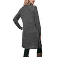 thumbnail image 6 of SOMER Dress for Women Winter Dresses Long Sleeve with Pockets Crew Neck Dark Grey Button Side Causal Formal, 6 of 6
