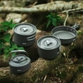 thumbnail image 4 of ALOCS ALOCS Outdoor Cooking Set: 3L Pot, 1.7L Pot, Pan & 0.8L Kettle, Lightweight Aluminum Alloy, Compact 20.2x10.2cm Design, 1080g, 4 of 6