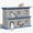 Blue, variant on Bifanuo Outdoor Cat House,Double-Decker Resin Cat House,Weatherproof UV Protection Cat Shelter for Feral Cats,Assemble Easily for Home & Yard,Black&Gray