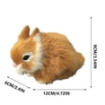 thumbnail image 2 of Apmemiss Clearance Simulation Bunny Figurine with Realistic Lifelike Design, Hand-Crafted Home Decor Miniature for Easter Basket Indoor Outdoor Decor, Collectible Ornament, 2 of 8