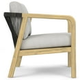 thumbnail image 5 of Simpli Home Palmetto Solid Acacia Wood Outdoor Conversation Chair (Set Of 2) In Stone Grey, 5 of 7