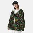 thumbnail image 5 of Goofa Pineapples Printed Women's UPF 50+ Sun Protection Hoodie Jacket Lightweight Long Sleeve Sun Shirt for Women with Pocket Hiking Outdoor-Small, 5 of 9
